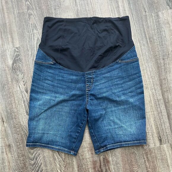 Isabel Maternity Bermuda Shorts Women’s Size 12/31 Blue - Picture 2 of 11